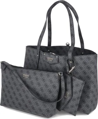 Zdjęcie produktu dla Guess Damska Shopper/Torebka ECO BRENTON Czarna Syntetyczna Torba w zestawie -