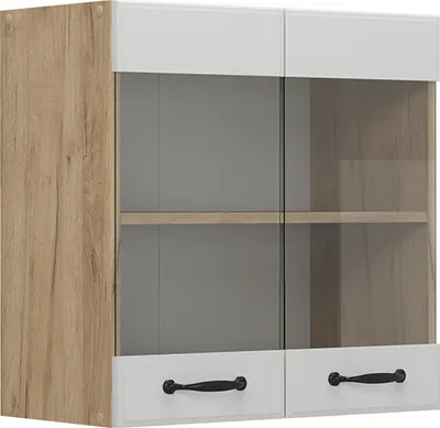 Produktbild von Küchenglasschrank Vicco R-Line Weiß Landhaus 60 cm, Model 54039