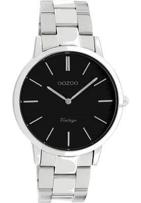 Productafbeelding van Oozoo - Dameshorloge - C20031 - Zilver, zwart