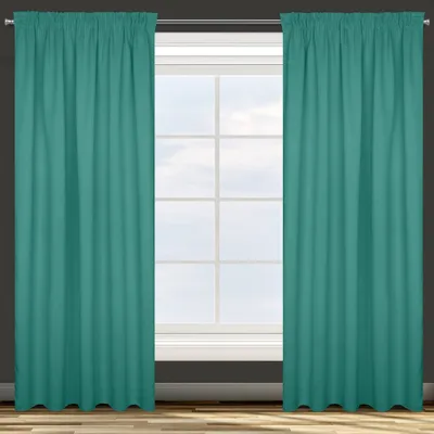 Produktbild von Design91 Vorhang PARISA türkis 135x270 cm Kräuselband