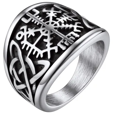 Imagen del producto de Omgoods - Anillo Vikingo Kompas de Acero Inoxidable, Talla O-Z+3