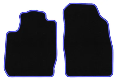 Produktbild von Fußmatten Automatten Velours Schwarz/Blau für Ford StreetKa 2003-2006 Set 2-tlg