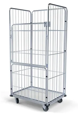 Produktbild von Wäschewagen 850x630x1750 mm 4-seitig mit Kunststoffboden