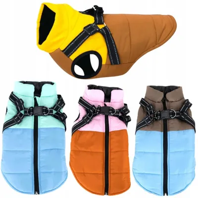 Produktbild von Nobleza Warme Hundejacke mit Geschirr, Größe XS