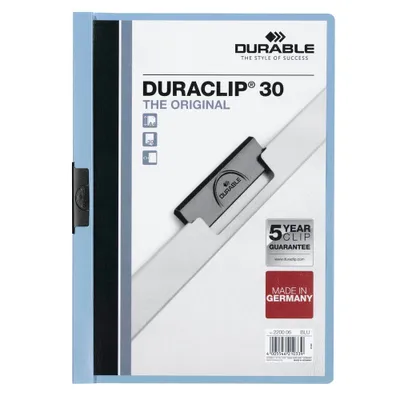 Image de DURABLE 220006 Klemmappe DURACLIP 3mm h.blau