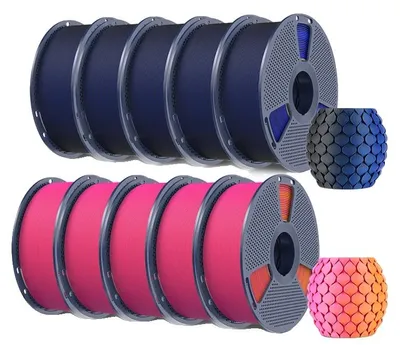 Immagine prodotto di Filamento per stampanti 3D, superficie liscia, prestazioni costanti, 5BKBL 5ORRD