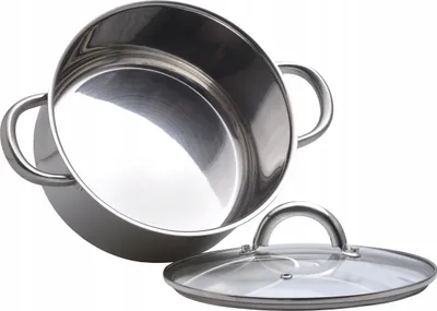 Produktbild von Topf Mit Deckel Aus Stahl Gas Induktion Ofenbach