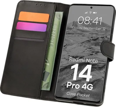 Produktbild von Bizon Case Pocket Xiaomi Redmi Note 14 Pro 4G schwarz