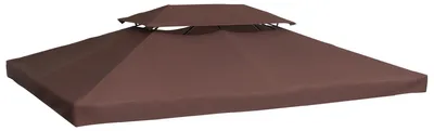Immagine prodotto di Tetto di Ricambio per Gazebo da Giardino Impermeabile Doppio Tetto 3x4m