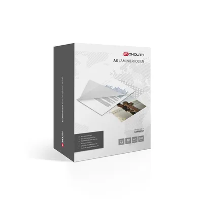 Obrázok produktu pre Laminovacie fólie Monolith formátu DIN A5 – krištáľovo číre – 80 mikrónov (2 x 80) – priehľadné – 300 obalov