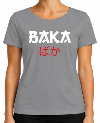 Productafbeelding van Idioot, anime, otaku, Japans, manga, cosplay, schattig, humor, cadeau, dames T-shirt, grijs, maat M