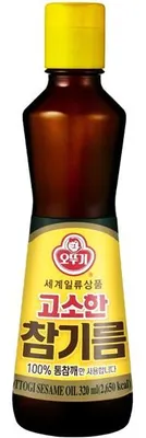 Immagine prodotto di Ottogi | Olio di sesamo da semi tostati - 320 ml - Cucina asiatica - Ingredienti naturali - Allergeni obbligatori