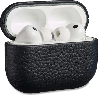 Produktbild von Accezz Echtes Leder Case AirPods Pro 3 - Dunkelblau
