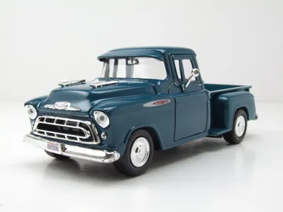 Produktbild von Motormax 79381b Chevrolet 3100 Stepside Pick Up 1957 blau 1:24