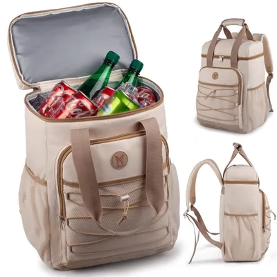 Produktbild von Kühlrucksack isoliert auslaufsicher große Kapazität Beige