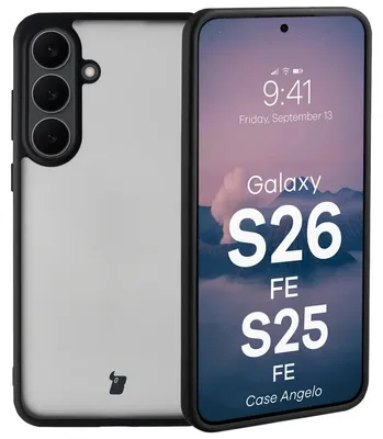 Produktbild von Handyhülle für Galaxy S26 FE / S25 FE, Bizon Case Angelo, Getönte mit schwarzem Rahmen