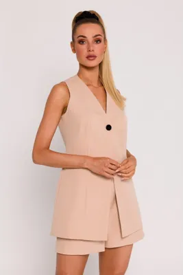 Produktbild von Made of Emotion Damenweste Jogfeez M776 beige L