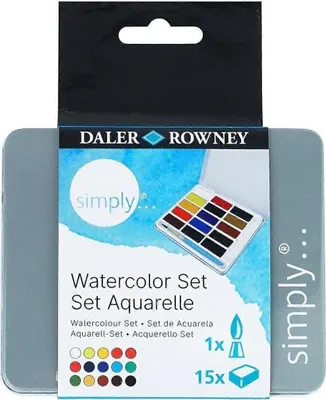 Produktbild von Daler Rowney Watercolor Set Aquarellfarben Mix 15 stk