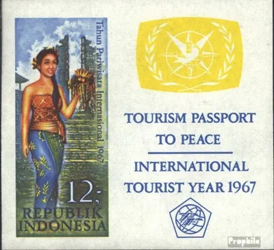 Produktbild von Briefmarken Indonesien 1967 Mi Block7 (kompl.Ausg.) postfrisch Tourismus
