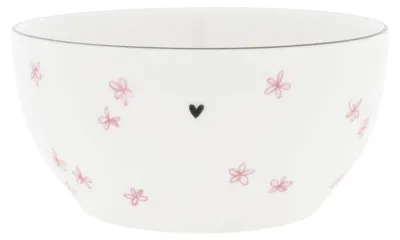 Produktbild von Müslischale Little Flowers Blüten D. 14cm weiß rosa Bastion Collections