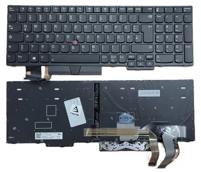Produktbild von DEUTSCHE-Tastatur Schwarz Rahmen Beleuchtung,Trackpoint für Lenovo ThinkPad E580 20KT