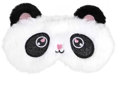 Produktbild von Niedliche Schlafmaske für Kinder, ultraweiche Schlafmaske für Kinder, Mädchen, Schlafbrille für Mädchen, Jungen und Frauen, für Nickerchen, Reisen, Weihnachtsgeschenk (schwarz-weiß, Panda)