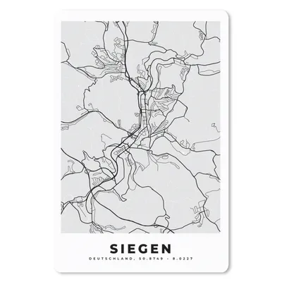 Produktbild von MuchoWow® Mauspad Mousepad Deutschland - Karte - Siegen - Karte - Stadtplan 18x27 cm - Mousepads - Maus Mat - Pad - Mausunterlage