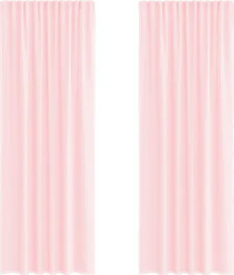 Produktbild von vidaXL Voile Vorhänge mit Stangentaschen 2 Stk. Hellrosa