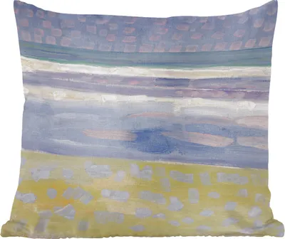 Produktbild von MuchoWow® Zierkissen Sofakissen Wohnzimmer Dekokissen 45x45 cm Meer nach Sonnenuntergang - Piet Mondrian - Schlafpolster - Polster für das Sofa