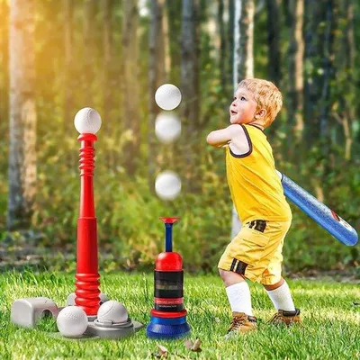 Zdjęcie produktu dla Interaktywny zestaw treningowy dla dzieci, regulowany teleskopowy mechanizm do rzucania, zabawka sportowa, do użytku na zewnątrz