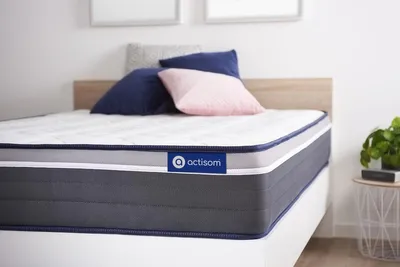 Image de Matelas Actilatex plus 120x190cm, latex et mousse à mémoire de forme, degré de fermeté 5, hauteur :26 cm, 7 zones de confort