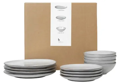 Immagine prodotto di Set di stoviglie "Nordic Sand" di Broste Copenhagen, ideale per un pranzo per quattro persone