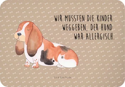 Produktbild von Mr. & Mrs. Panda Kühlschrankmagnet Hund Basset Hound - Hundeglück - Geschenk, Niedlich, Notizhalter, Sprüche, magnet, haftmagnet, zettelhalter, Süß, whiteboardmagnet