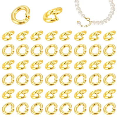 50 Stück 18K vergoldete offene Biegeringe, 5,5 mm