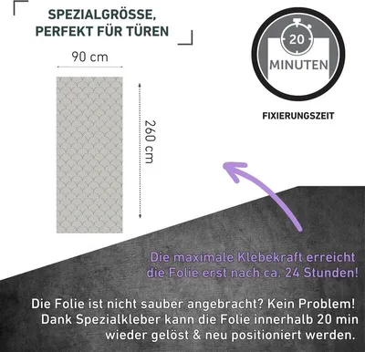 Produktbild von Venilia Klebefolie Swing Design, 90x260cm, repositionierbar und abwischbar