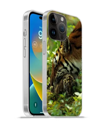 Produktbild von MuchoWow® Handyhülle Schutzhülle Hülle für Apple iPhone 14 Pro Max Tiger - Pflanzen - Jungtier Silikon Softcase Handy Hülle - Hardcover