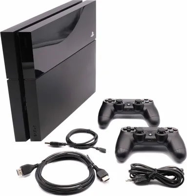 Produktbild von Sony PlayStation 4 mit einem Controller, 500GB, schwarz - Gebrauchsspuren