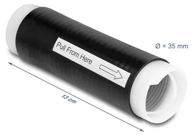 Immagine prodotto di DELOCK Kaltschrumpfschlauch 35 mm x 130 mm 2 Stück schwarz