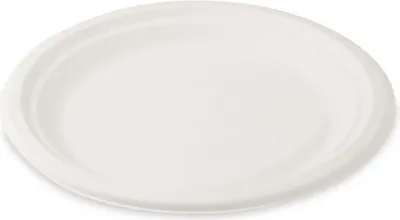 Produktbild von 250x  Grillteller Fleischteller rund aus Zuckerrohr Bagasse Ø 22 cm