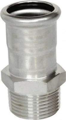 Obrázok produktu pre Sanpro nerezová lisovacia armatúra M-kontúra prechodka AG, veľkosť 15 x 1/2"