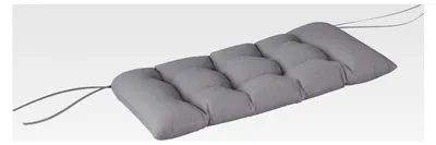 Produktbild von Bankauflage 105 x 46 x 12,5 cm mit Bändern, wasserabweisendes Sitzkissen für den Außenbereich, UPF50+, Sitzpolster für Gartenmöbel, Grau