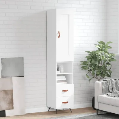 Produktbild von vidaXL Highboard Weiß 34,5x34x180 cm Holzwerkstoff