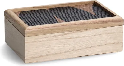 Produktbild von Zeller Aufbewahrungsbox "Black Mosaic", Holz, natur/schwarz, ca. 24 x 16 x 8,5 cm