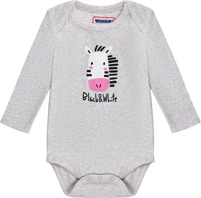 Obrázok produktu pre Čiernobiele dievčenské body s teplákmi - šedá melanž/ružová - 86