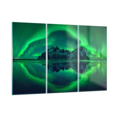 Produktbild von Bilder auf glas - Berg Gletscher Wasser - 165x110cm - Glasbilder - Wandbilder - Kunstdruck - zum Aufhängen bereit - Wanddekoration aus Glas - Glas Bilder - Wandbild auf Glas - GCE165x110-4012