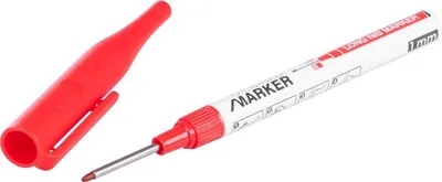 Zdjęcie produktu dla Marker Strend Pro, głęboki otwór, czerwony, bardzo długa końcówka