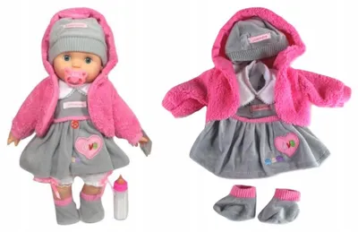 Image de Vêtements pour poupées Adar : robe rose pour poupées de 40 cm