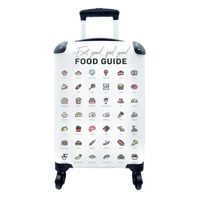 Produktbild von MuchoWow® Koffer Handgepäck Trolley Rollkoffer Kleine Reisekoffer mit 4 Rollen - Küche - Lebensmittel - Cabin Size < 55x40x23 cm & 55x40x20 cm - Fotokoffer - Kabinenkoffer - Boardgepäck - Reise-Box - Reisekoffer - Reisegepäck - Koffer mit Bild - Trolley für Kinder