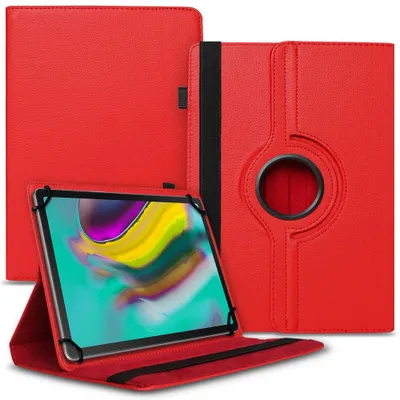 Produktbild von Tablet Hülle für Samsung Galaxy Tab S5e Tasche Schutzhülle Case Cover DrehbarFarben:Rot