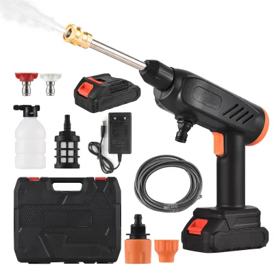 Produktbild von Akku-Hochdruckreiniger, 48 V, tragbar, multifunktional, für Autowäsche, Hofreinigung, Klimaanlagenreinigung, Küchenreinigung und Gartenbewässerung, mit 2 Akkus